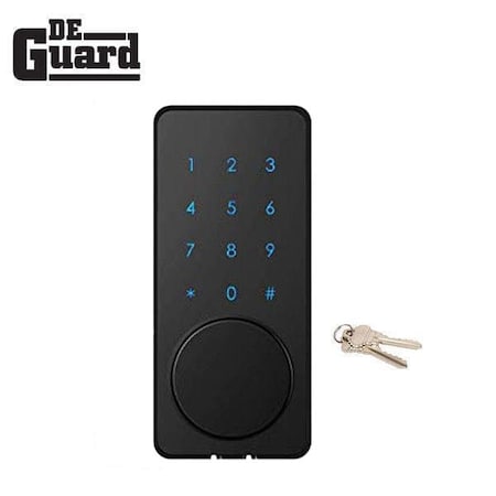 Deguard :Electronic Bluetooth Deadbolt (BLACK) w/Phone App DBADB01-ORB